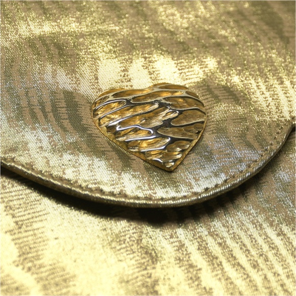 ANTONIO SCEPI Gold Lamé Evening Shoulder/Clutch Bag - Picture 7 of 8